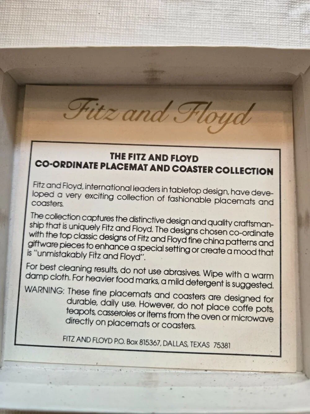 VINTAGE FITZ & FLOYD 